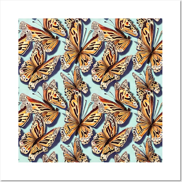 Monarch Butterfly Pattern Wall Art by Patternz